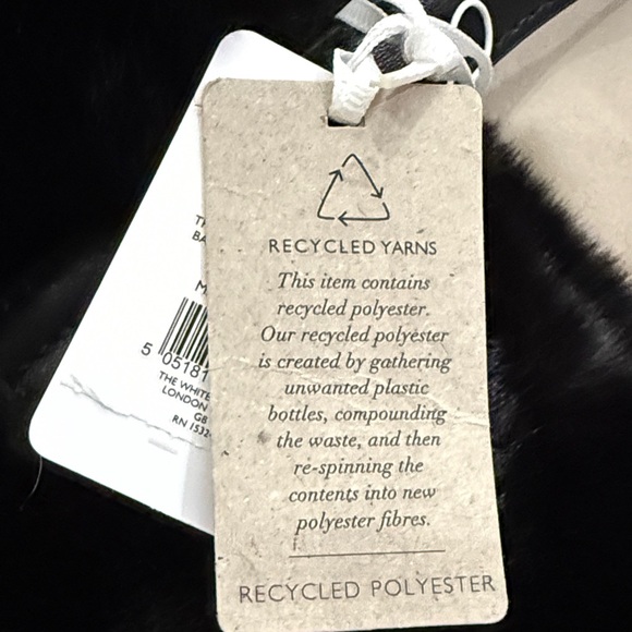 The White Company Black Faux Fur Tote - Picture 4 of 5